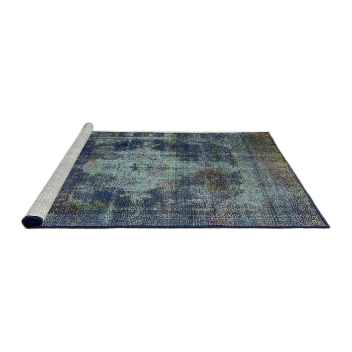 Sideview of Machine Washable Industrial Modern Light Slate Gray Rug, wshurb1741