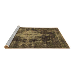 Sideview of Machine Washable Oriental Brown Industrial Rug, wshurb1741brn