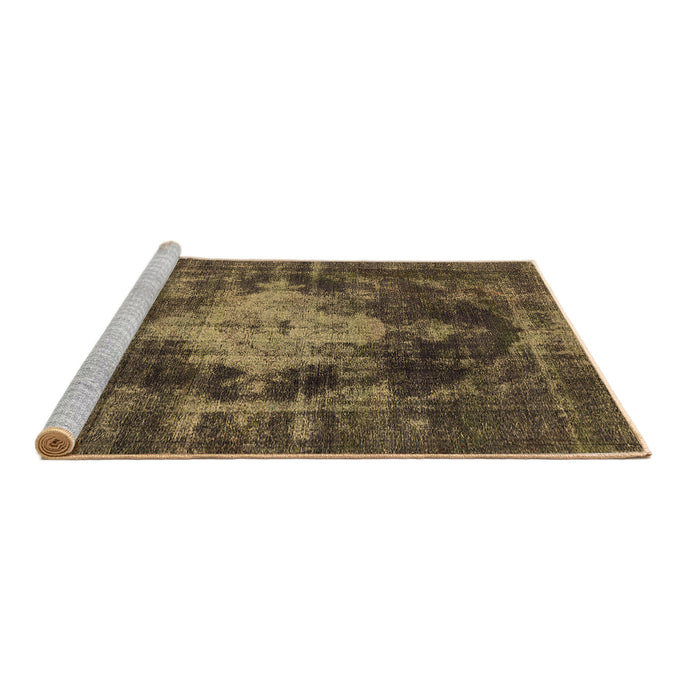 Sideview of Machine Washable Oriental Brown Industrial Rug, wshurb1741brn