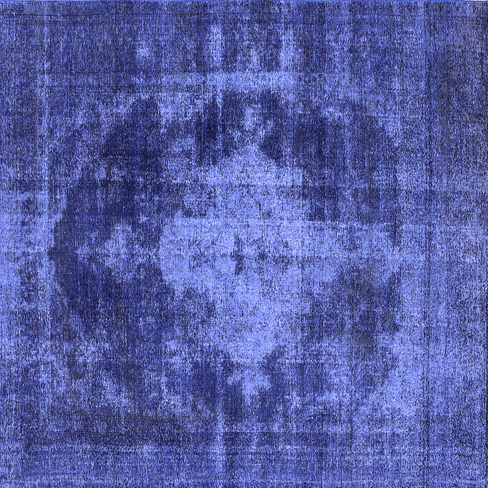 Square Oriental Blue Industrial Rug, urb1741blu