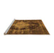 Sideview of Machine Washable Oriental Orange Industrial Area Rugs, wshurb1741org