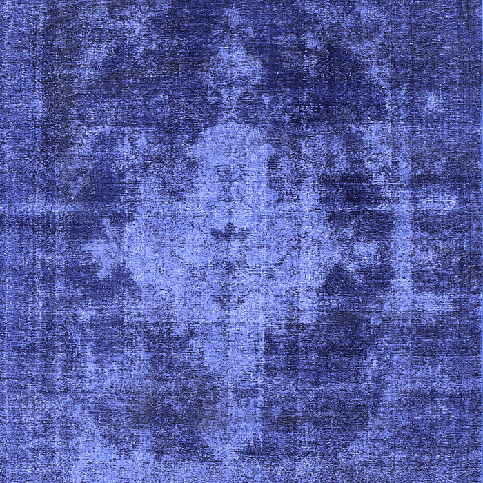 Machine Washable Oriental Blue Industrial Rug, wshurb1741blu