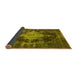 Sideview of Oriental Yellow Industrial Rug, urb1741yw