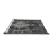 Sideview of Machine Washable Oriental Gray Industrial Rug, wshurb1741gry