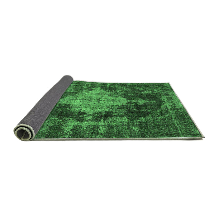 Sideview of Oriental Emerald Green Industrial Rug, urb1741emgrn