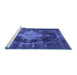 Sideview of Machine Washable Oriental Blue Industrial Rug, wshurb1741blu