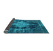 Sideview of Oriental Light Blue Industrial Rug, urb1741lblu