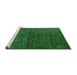 Sideview of Machine Washable Oriental Green Industrial Area Rugs, wshurb1742grn