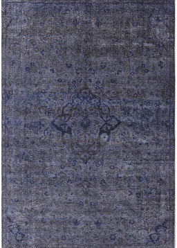 Mid-Century Modern Slate Blue Grey Oriental Rug, urb1742