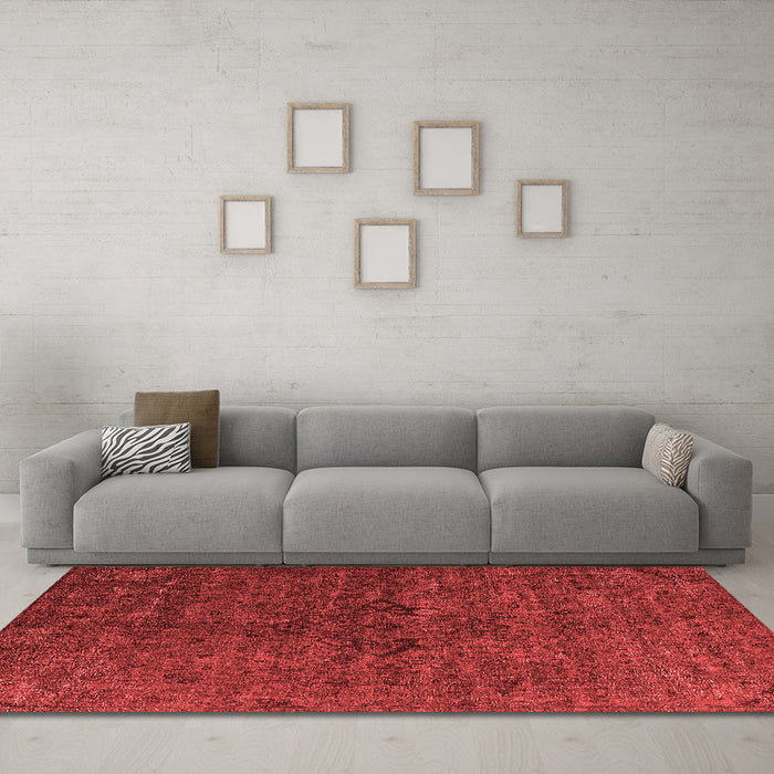 Industrial Red Washable Rugs