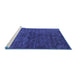 Sideview of Machine Washable Oriental Blue Industrial Rug, wshurb1742blu