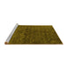 Sideview of Machine Washable Oriental Yellow Industrial Rug, wshurb1742yw