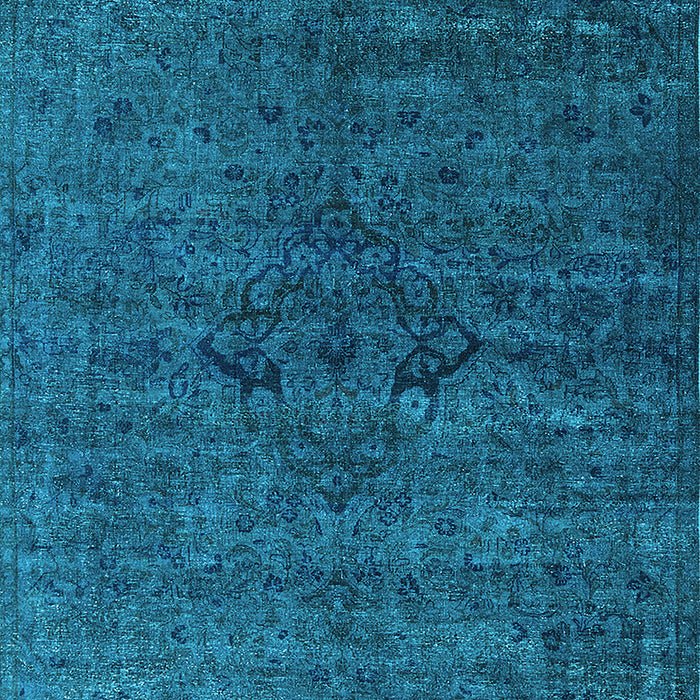 Machine Washable Oriental Light Blue Industrial Rug, wshurb1742lblu