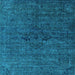 Square Oriental Light Blue Industrial Rug, urb1742lblu