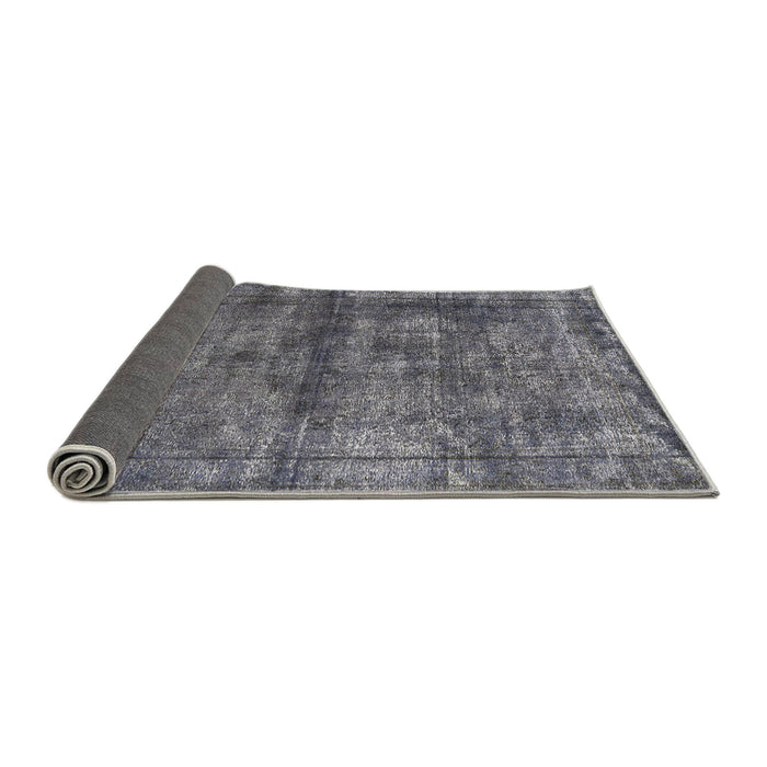 Sideview of Mid-Century Modern Gunmetal Gray Oriental Rug, urb1743