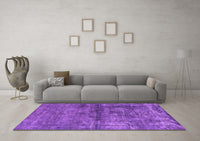 Machine Washable Oriental Purple Industrial Rug, wshurb1743pur