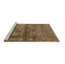 Sideview of Machine Washable Oriental Brown Industrial Rug, wshurb1743brn
