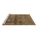 Sideview of Machine Washable Oriental Brown Industrial Rug, wshurb1743brn