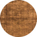 Round Oriental Orange Industrial Rug, urb1743org