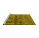 Sideview of Machine Washable Oriental Yellow Industrial Rug, wshurb1743yw