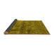 Sideview of Oriental Yellow Industrial Rug, urb1743yw