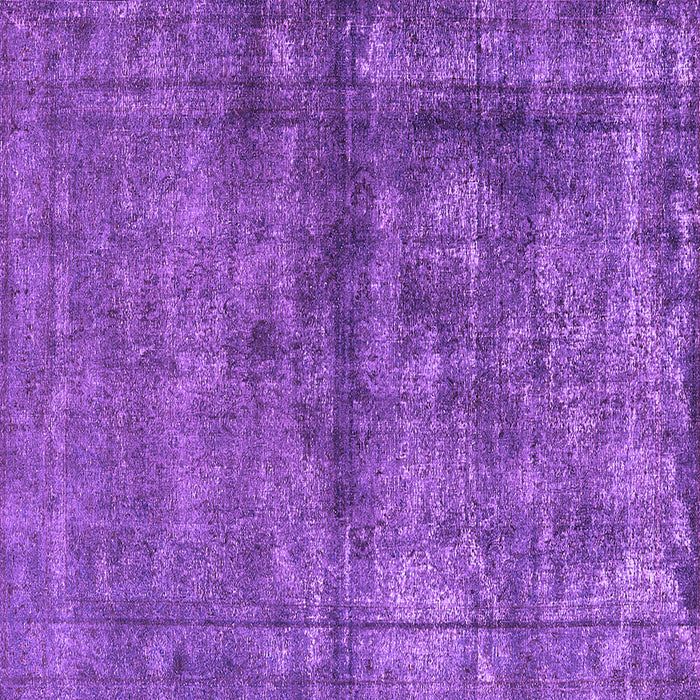 Square Machine Washable Oriental Purple Industrial Area Rugs, wshurb1743pur