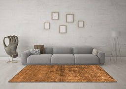 Machine Washable Oriental Orange Industrial Area Rugs in a Living Room, wshurb1743org