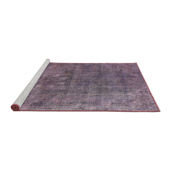 Sideview of Machine Washable Industrial Modern Purple Rug, wshurb1744