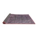 Sideview of Mid-Century Modern Purple Oriental Rug, urb1744