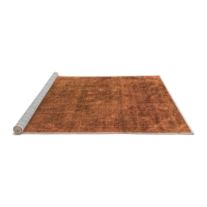 Sideview of Machine Washable Oriental Orange Industrial Area Rugs, wshurb1744org