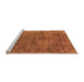 Sideview of Machine Washable Oriental Orange Industrial Area Rugs, wshurb1744org