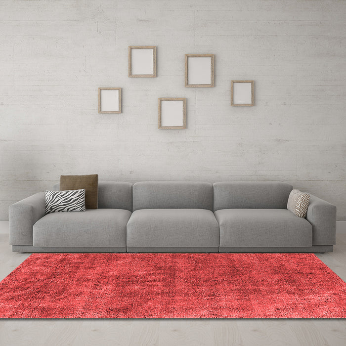 Industrial Red Washable Rugs