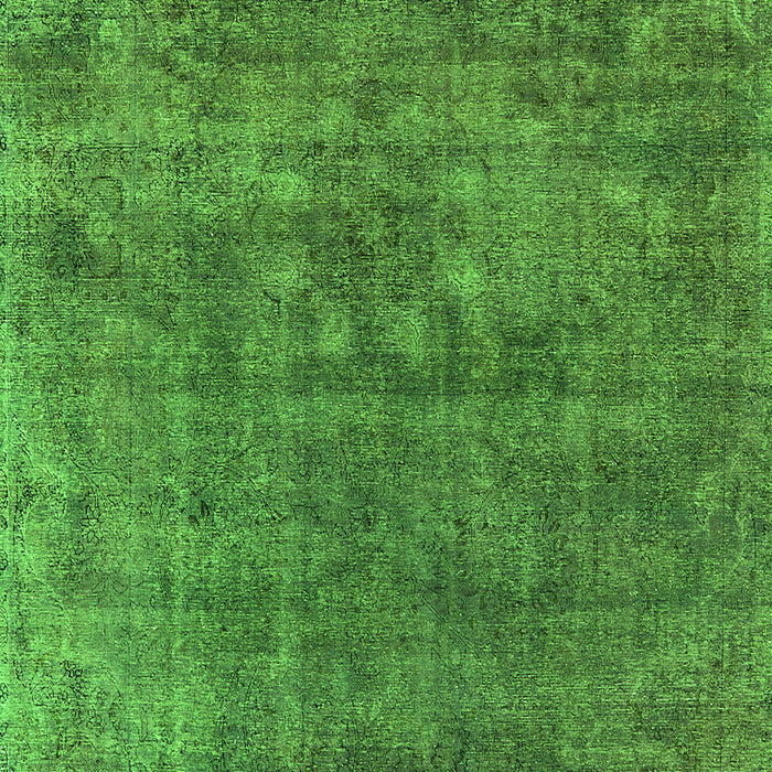 Machine Washable Oriental Green Industrial Area Rugs, wshurb1744grn
