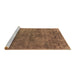 Sideview of Machine Washable Oriental Brown Industrial Rug, wshurb1744brn