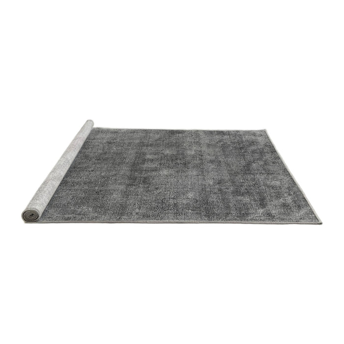 Sideview of Machine Washable Oriental Gray Industrial Rug, wshurb1744gry