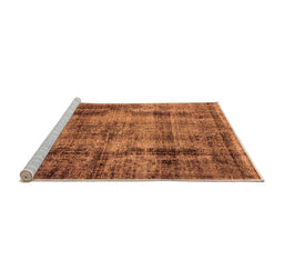 Sideview of Machine Washable Oriental Orange Industrial Area Rugs, wshurb1745org