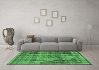 Machine Washable Oriental Emerald Green Industrial Rug, wshurb1745emgrn