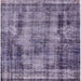 Square Machine Washable Industrial Modern Grape Purple Rug, wshurb1745