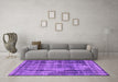 Machine Washable Oriental Purple Industrial Area Rugs in a Living Room, wshurb1745pur