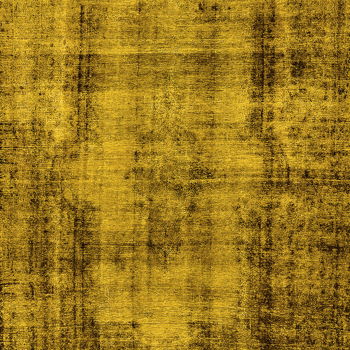 Machine Washable Oriental Yellow Industrial Rug, wshurb1745yw