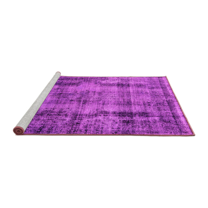Sideview of Machine Washable Oriental Pink Industrial Rug, wshurb1745pnk