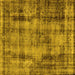 Square Oriental Yellow Industrial Rug, urb1745yw