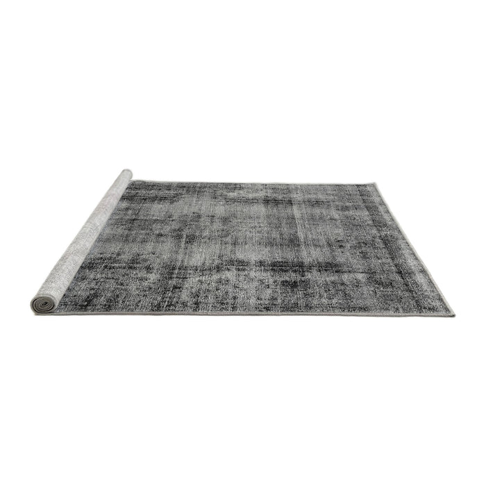Sideview of Machine Washable Oriental Gray Industrial Rug, wshurb1745gry