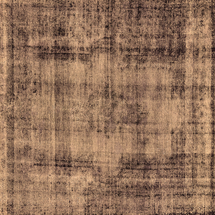 Square Oriental Brown Industrial Rug, urb1745brn