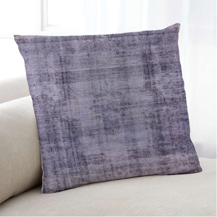 Lifestyle Image of Mid-Century Modern Urban Square Grape Purple Throw Pillow, 18 inch by 18 inch, pwurb1745