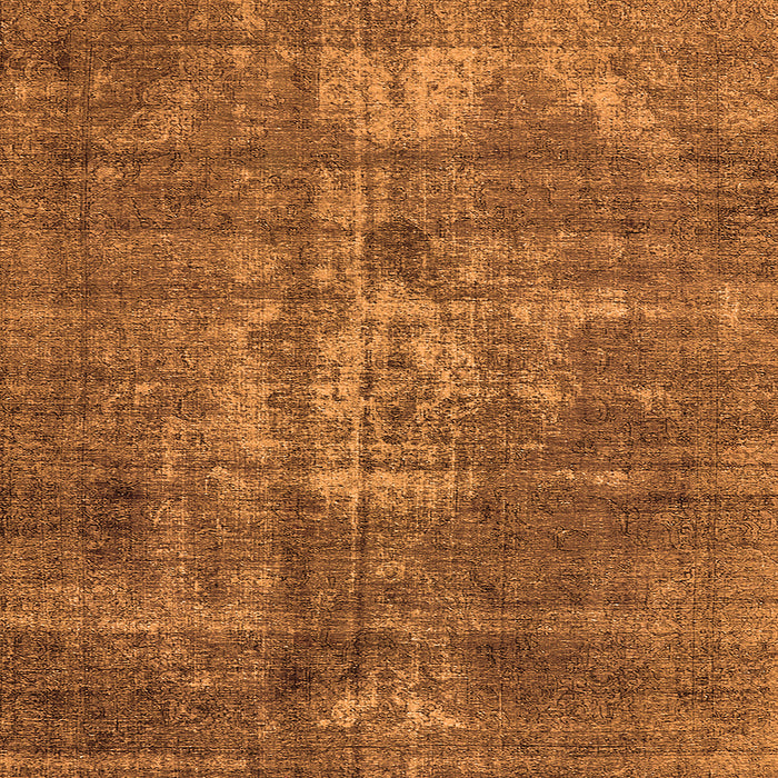 Square Oriental Orange Industrial Rug, urb1746org