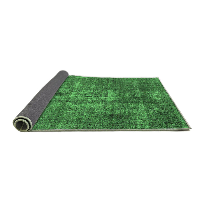 Sideview of Oriental Emerald Green Industrial Rug, urb1746emgrn