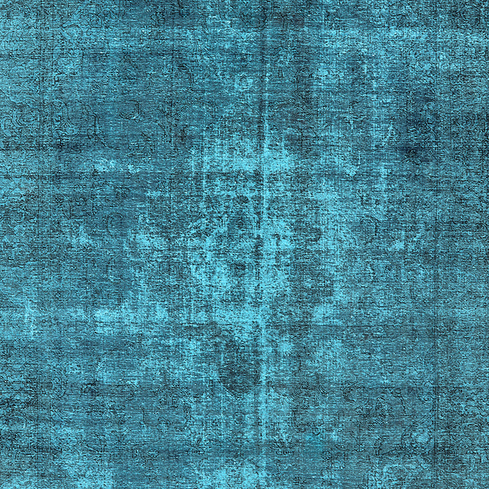 Machine Washable Oriental Light Blue Industrial Rug, wshurb1746lblu