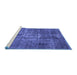 Sideview of Machine Washable Oriental Blue Industrial Rug, wshurb1746blu