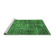 Sideview of Machine Washable Oriental Emerald Green Industrial Area Rugs, wshurb1746emgrn